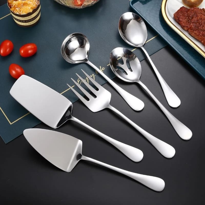Kit Utensílios de Cozinha 6 Peças Inox Dourado Polihousi 4