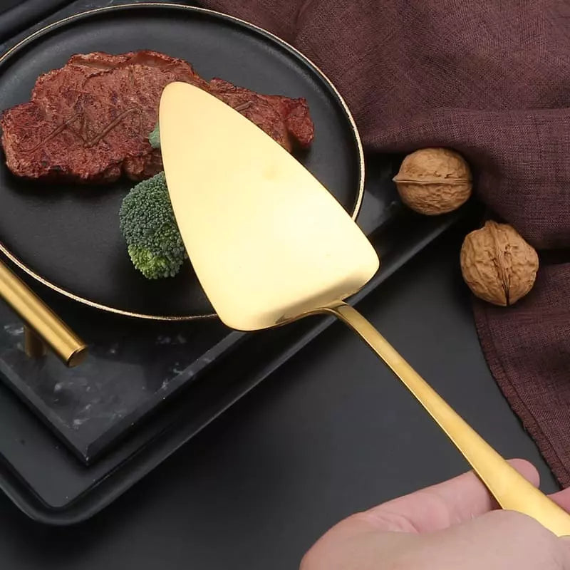 Kit Utensílios de Cozinha 6 Peças Inox Dourado Polihousi 10