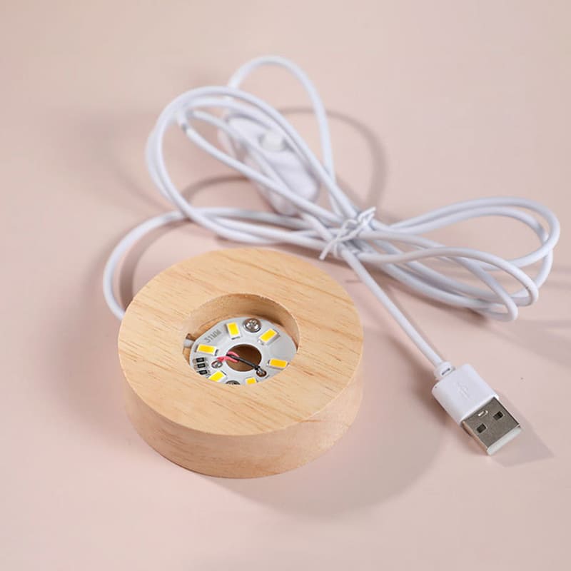 Luminária de Mesa LED Luz Noturna 3D Bola Cristal Polihousi 13