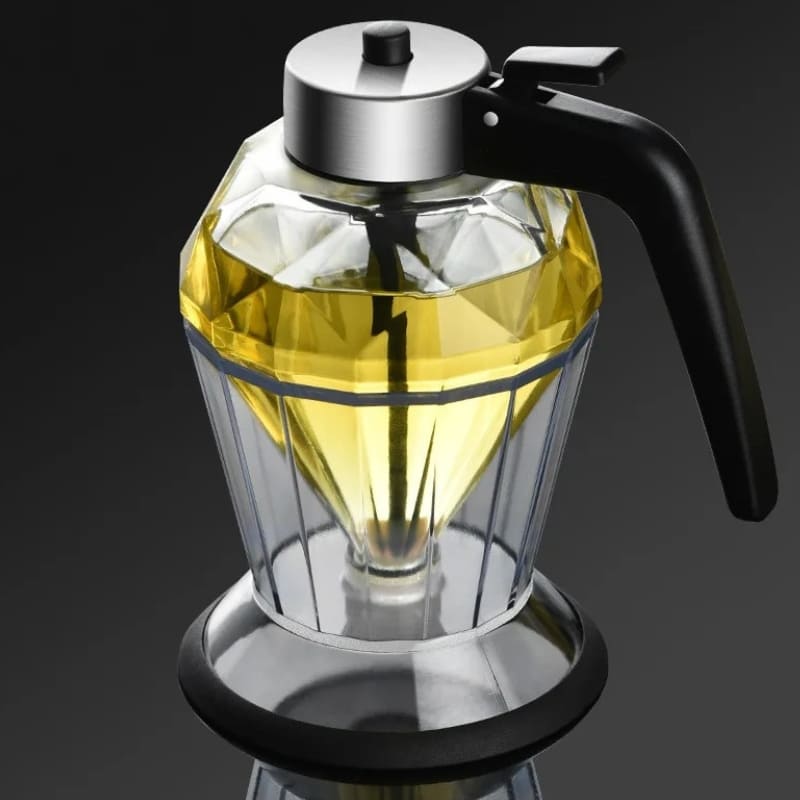Meleira de Vidro Porta Mel Dispenser com Base Inox Polihousi 3