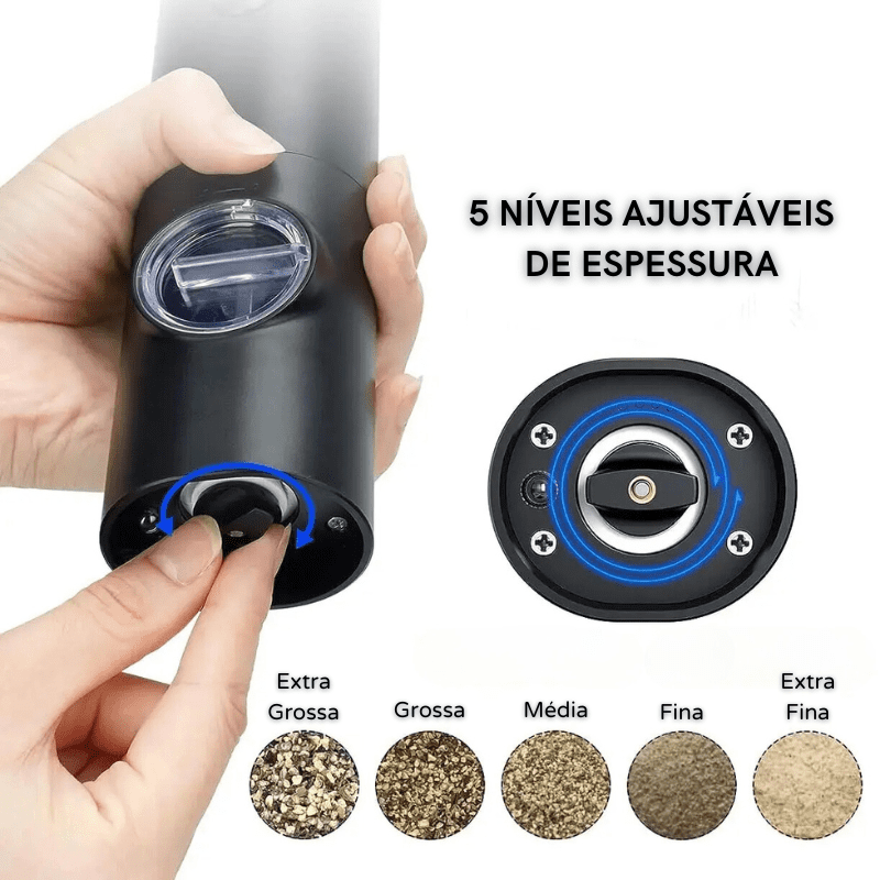 Moedor de Pimenta Temperos Sal Himalaia Eletrico Polihousi 10