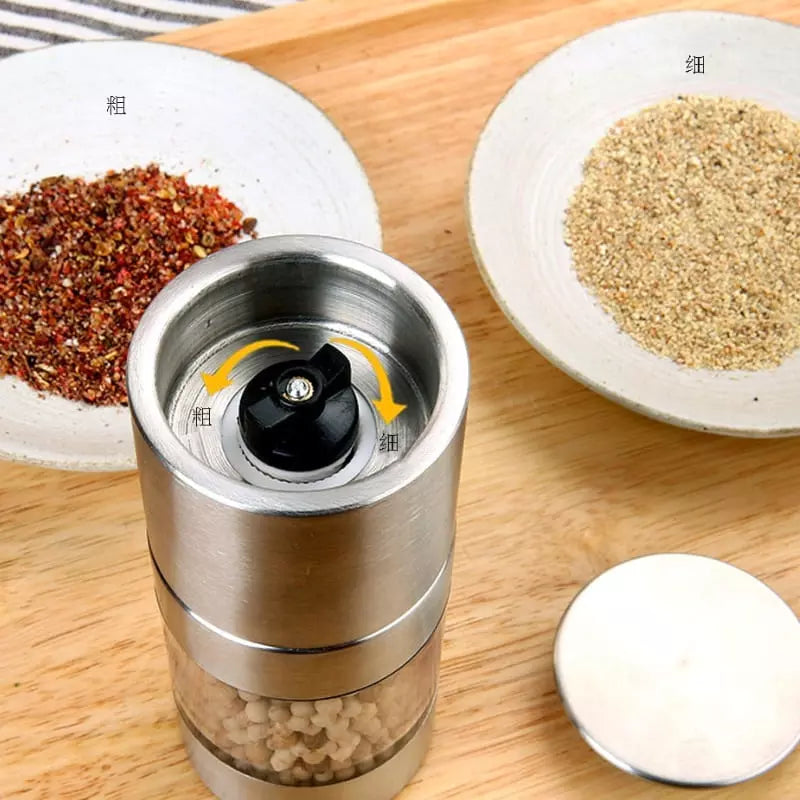 Moedor de Pimenta e Temperos Manual Inox 2 em 1 Polihousi 3
