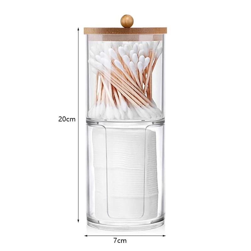 Organizador Porta Algodão e Cotonete Acrílico Kit Polihousi 15