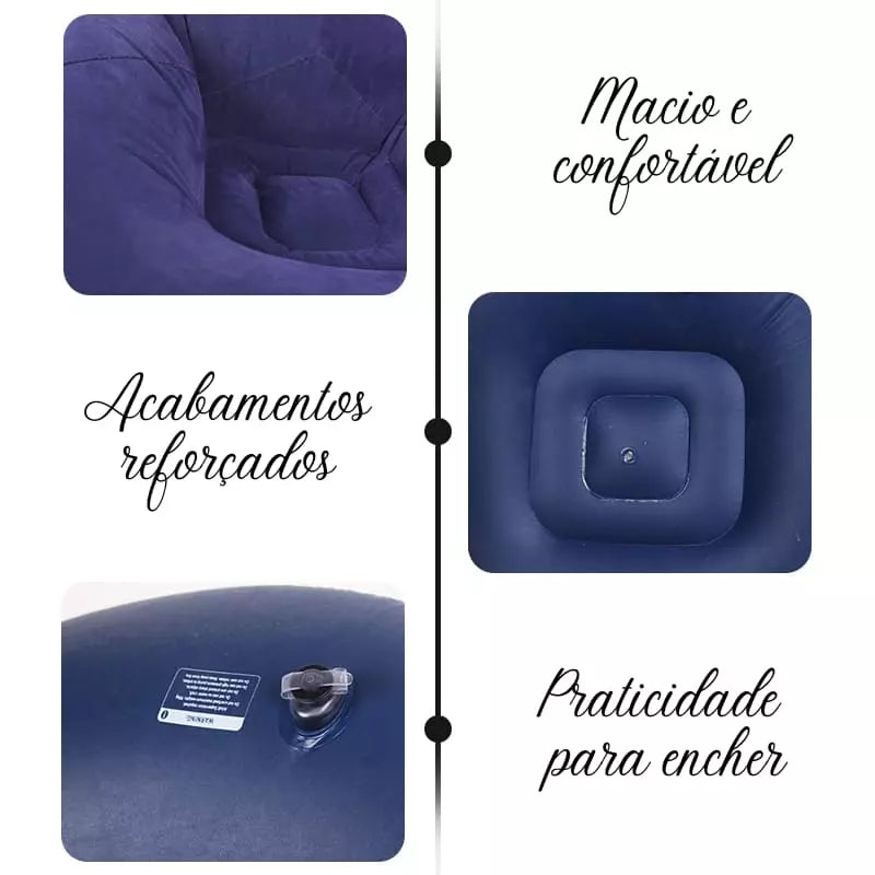 Puff para Sala Redondo Inflável Polihousi 9