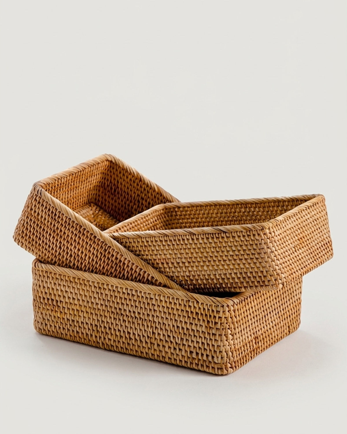 Cesto de rattan, foto de estúdio