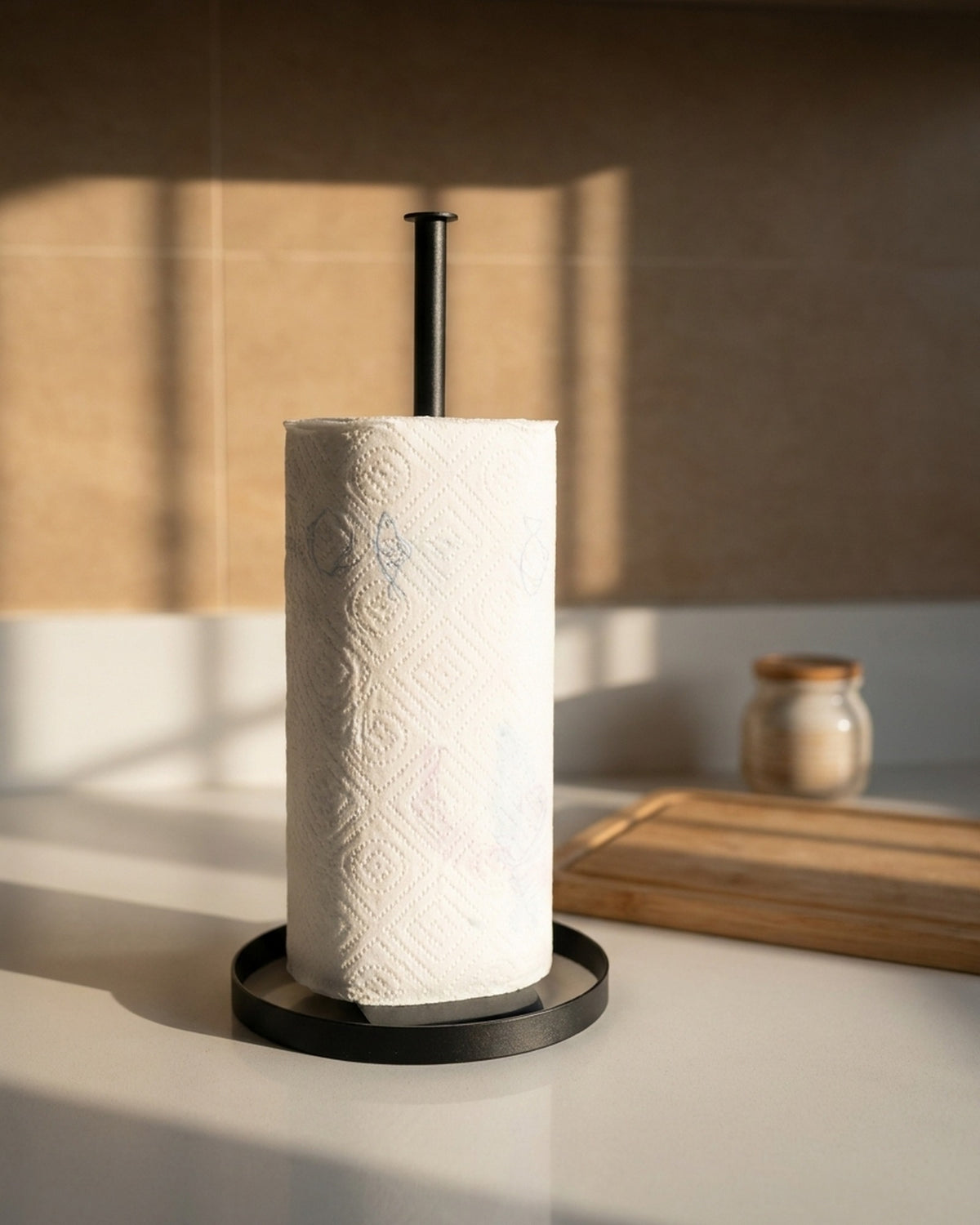 Porta Papel Toalha de Mesa Guardanapo de Rolo Polihousi em ambiente (imagem ilustrativa)