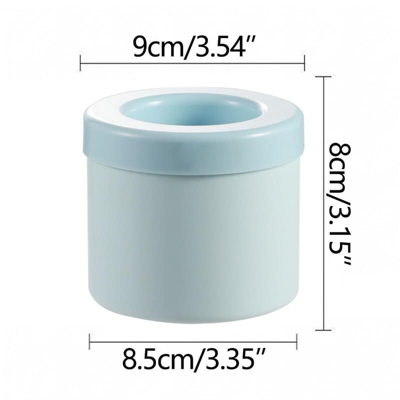 Forma de Gelo de Silicone Redonda com Tampa - Polihousi  9