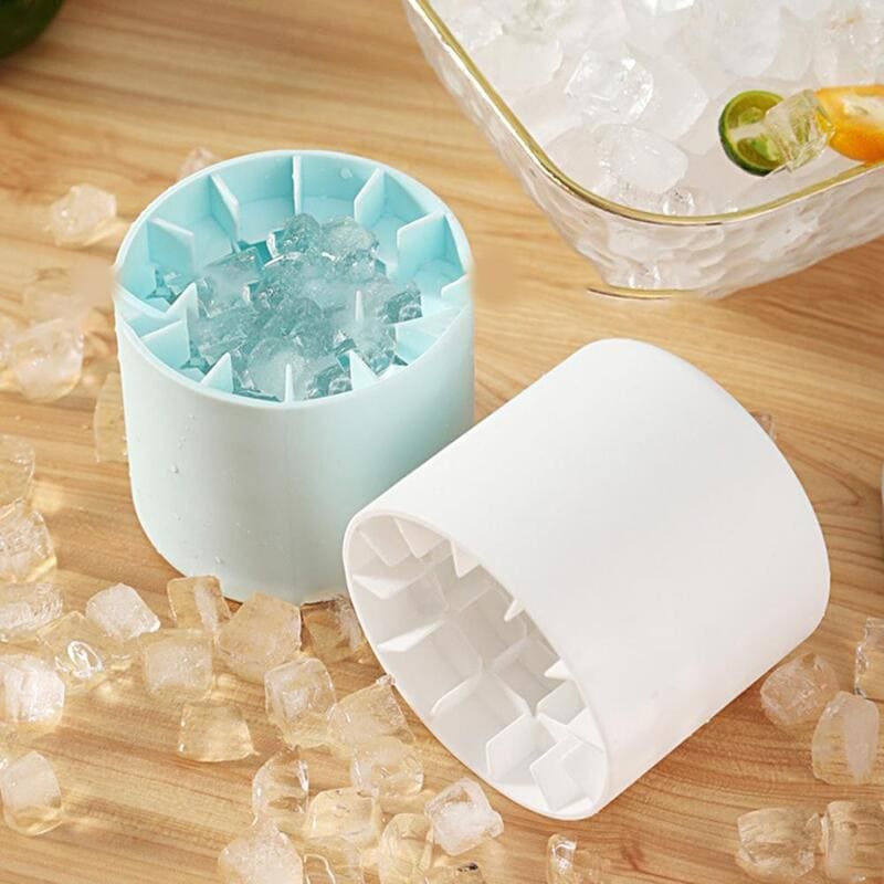 Forma de Gelo de Silicone Redonda com Tampa - Polihousi  3