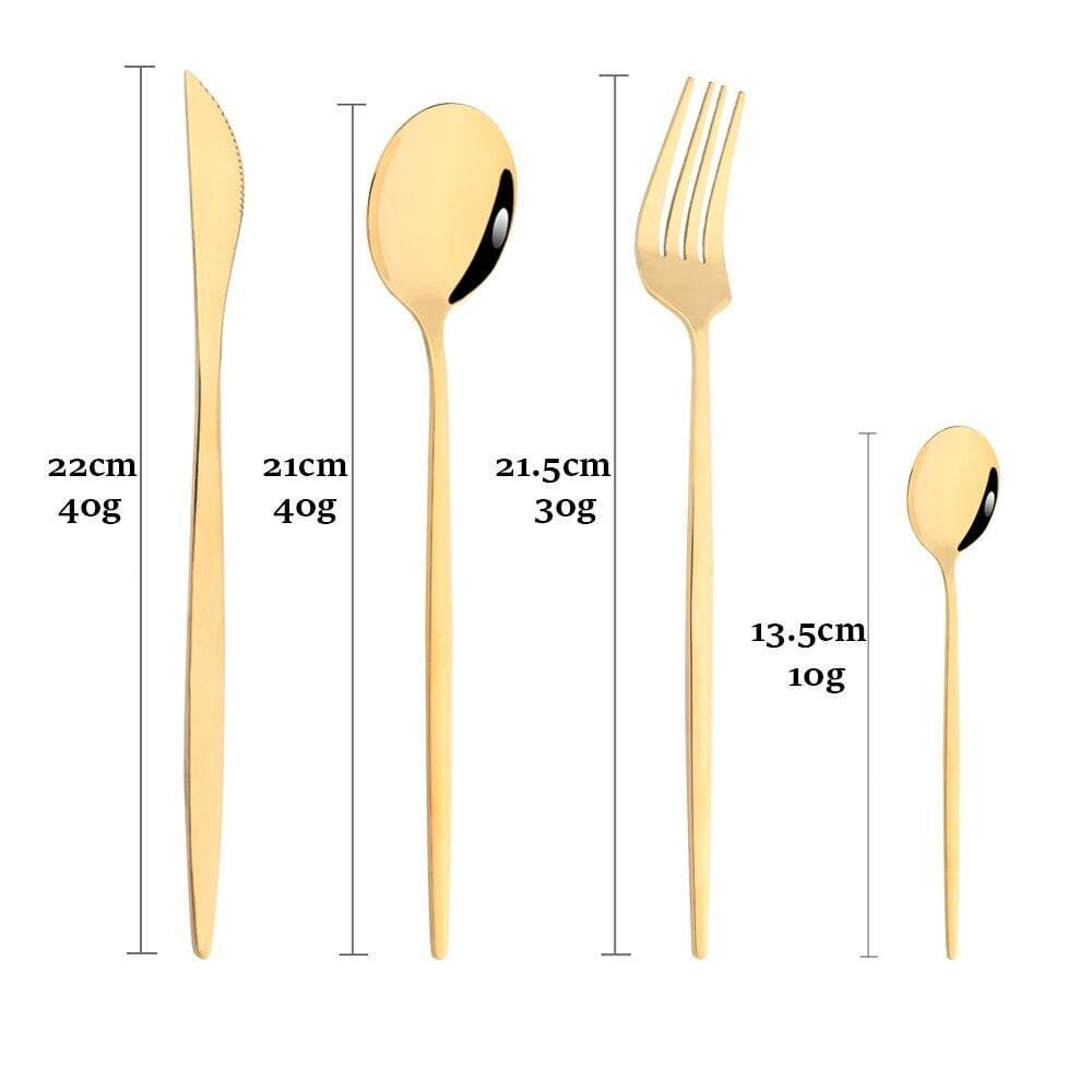 Jogo de Talheres Inox 24 Peças Premium 10