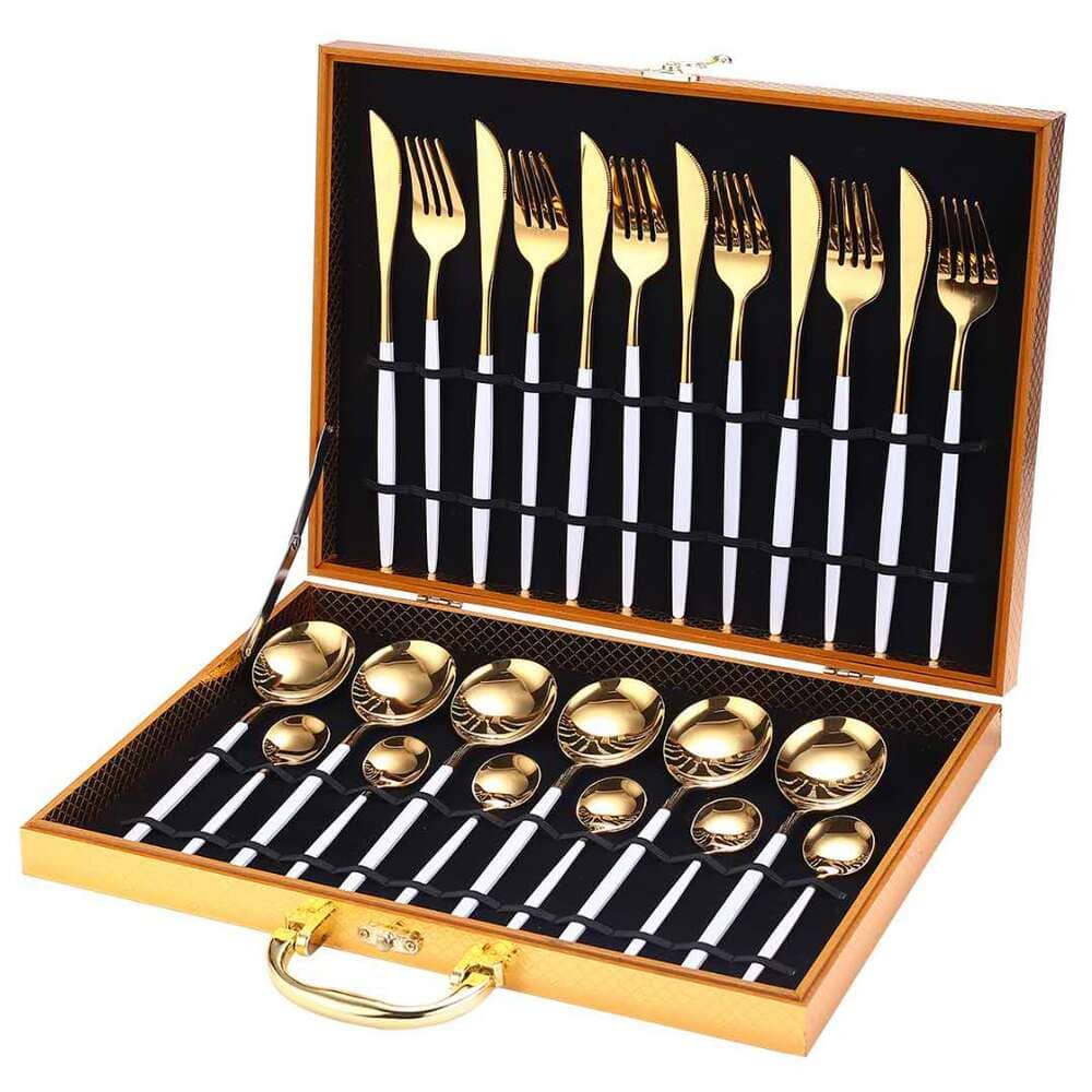 Jogo de Talheres Inox 24 Peças Premium 14