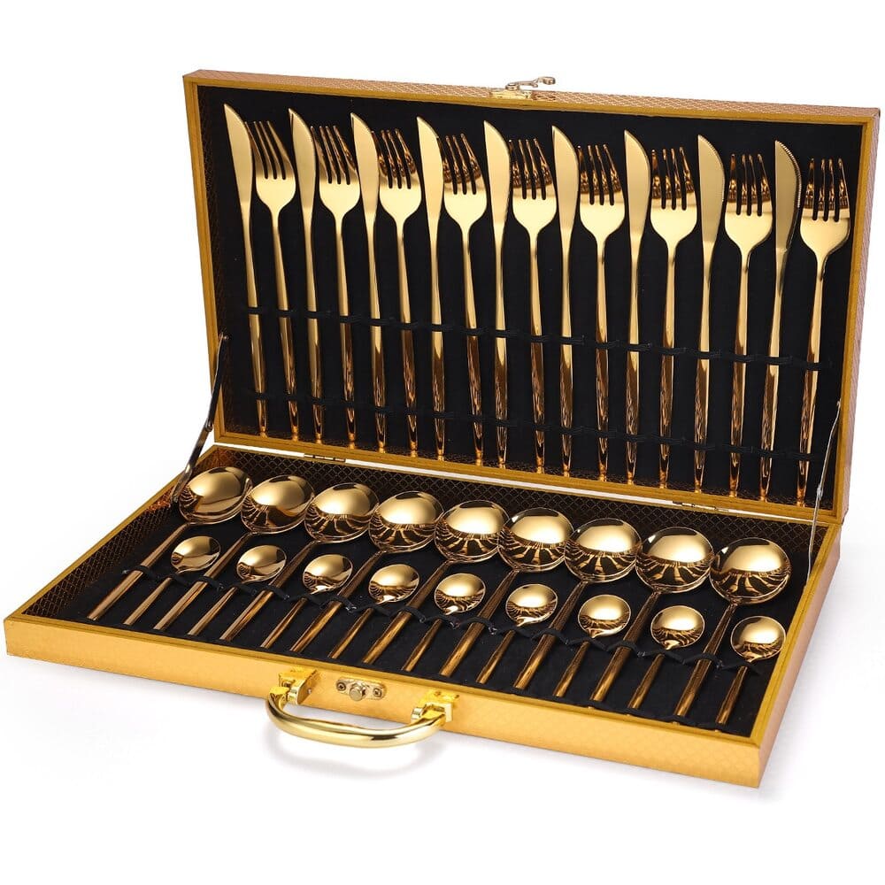 Jogo de Talheres Inox 24 Peças Premium 12