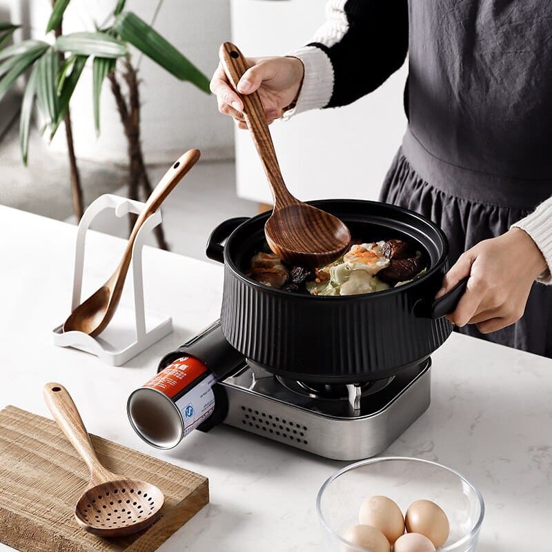Kit Utensílios de Cozinha 7 Peças de Madeira 6